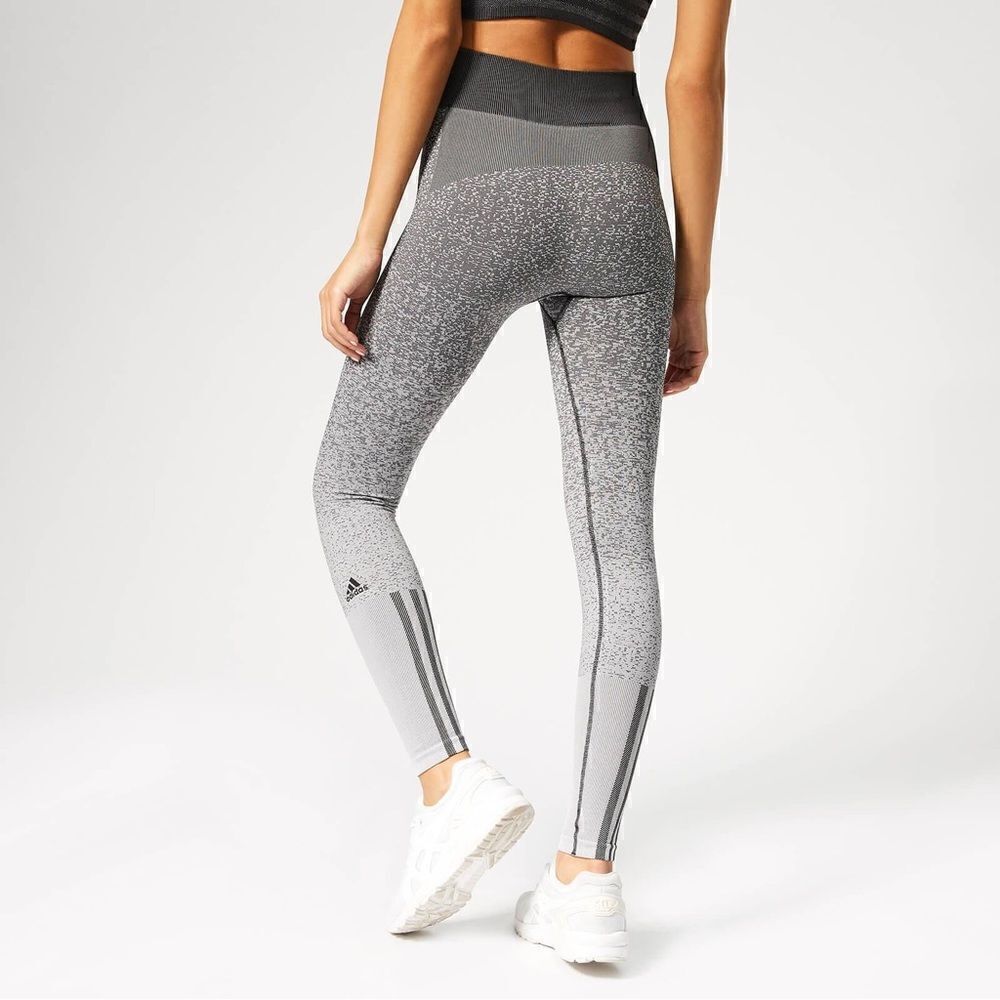 Adidas black and gray extra small prime knit leggings
